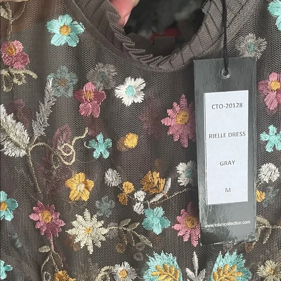 Sundance Fabled Dreams Floral Midi Dress in Gray - Picture 3 of 3